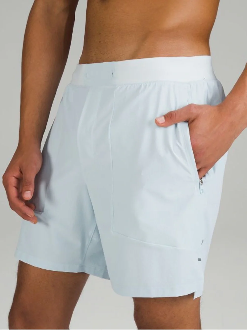 Lululemon Men XXL Powder Blue Drawstring License To Train Lined Short 7”